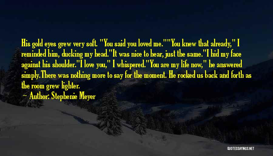 Nice Life And Love Quotes By Stephenie Meyer