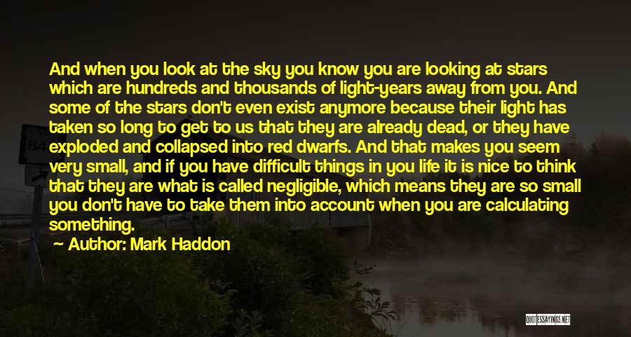 Nice Sky Quotes By Mark Haddon