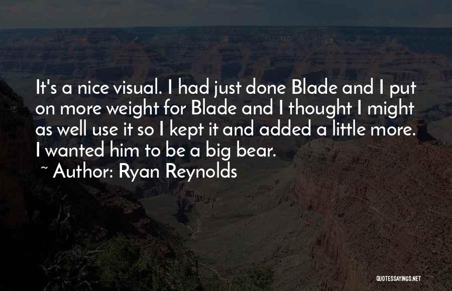 Nice Thought Quotes By Ryan Reynolds