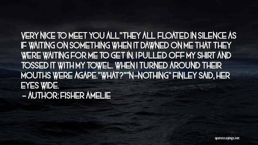 Nice To Meet You Quotes By Fisher Amelie