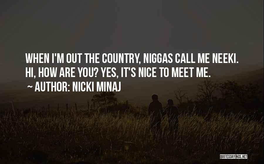 Nice To Meet You Quotes By Nicki Minaj