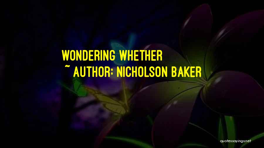Nicholson Baker Quotes 654089