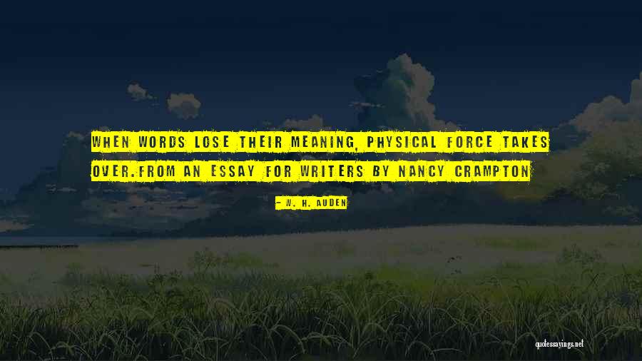 Nicknamed Synonym Quotes By W. H. Auden