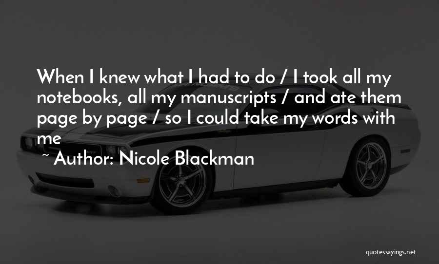 Nicole Blackman Quotes 1983772