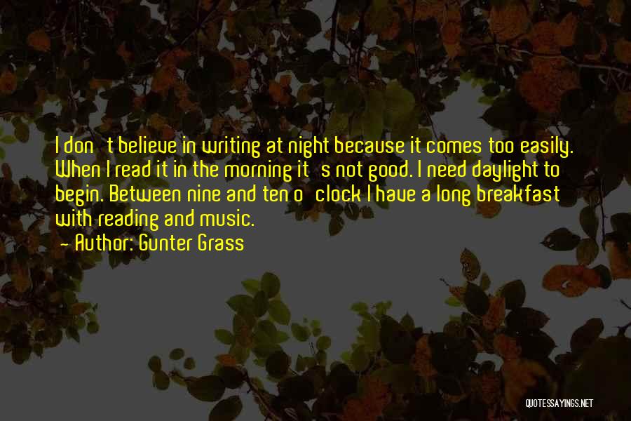 Night And Music Quotes By Gunter Grass