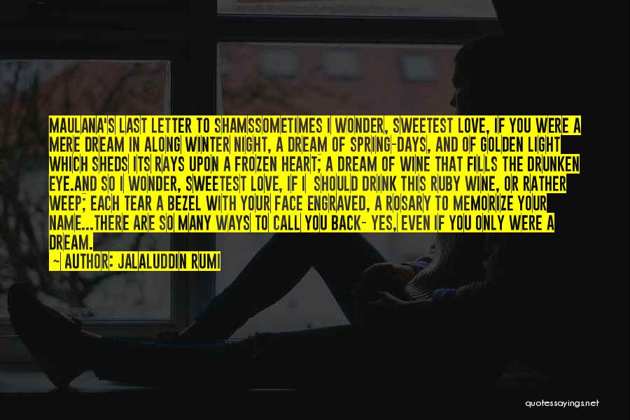 Night Dream Quotes By Jalaluddin Rumi