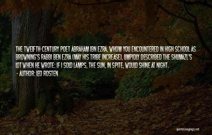 Night Lamps Quotes By Leo Rosten