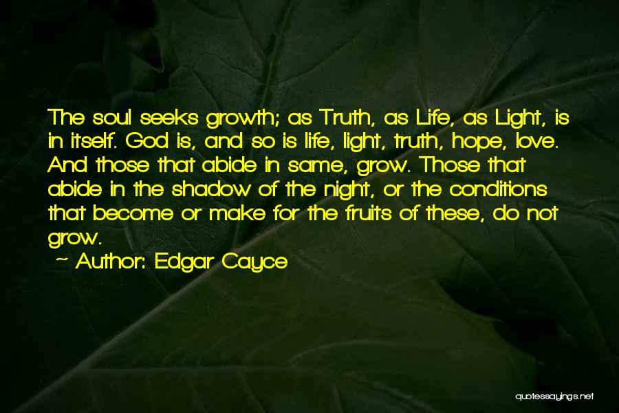 Night Shadow Quotes By Edgar Cayce