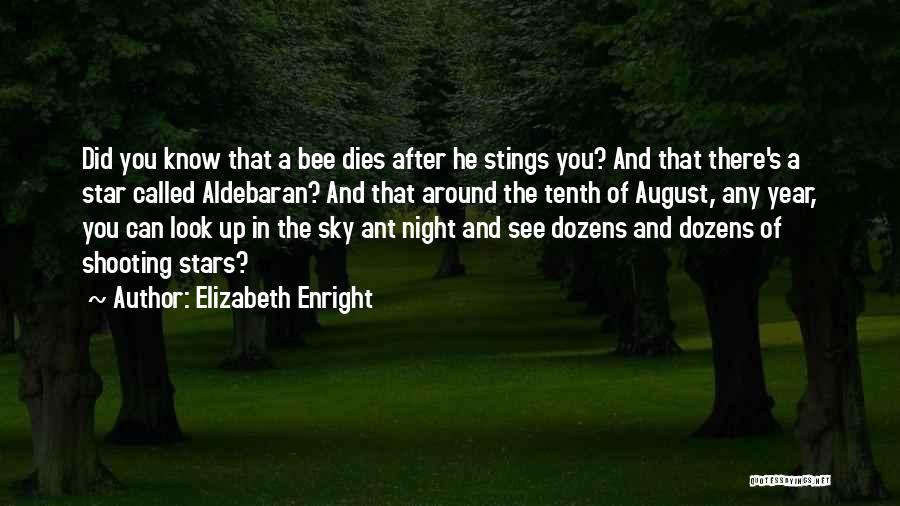 Night Sky Star Quotes By Elizabeth Enright