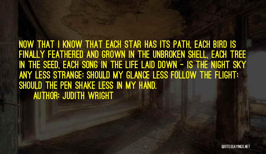Night Sky Star Quotes By Judith Wright