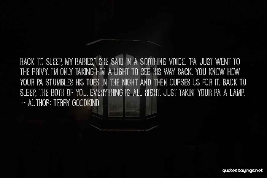 Night Sleep Quotes By Terry Goodkind