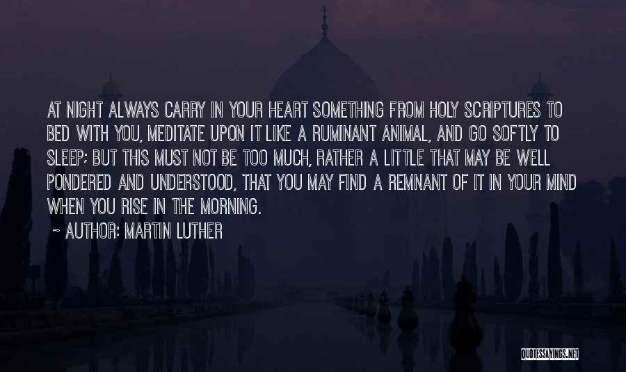 Night Sleep Well Quotes By Martin Luther