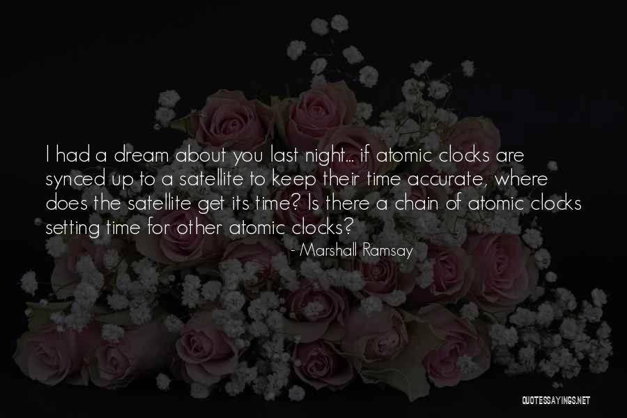 Night Time Dream Quotes By Marshall Ramsay Night Time Dream Quotes By Marshall Ramsay