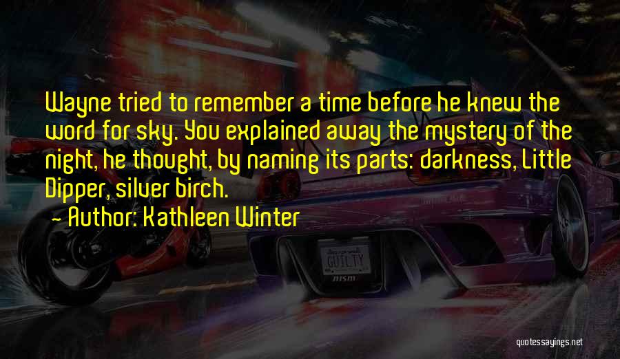 Night Time Sky Quotes By Kathleen Winter