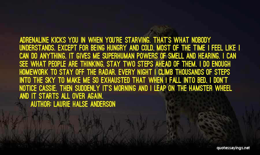 Night Time Thinking Quotes By Laurie Halse Anderson