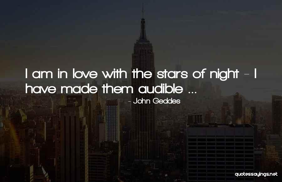 Night With Stars Quotes By John Geddes