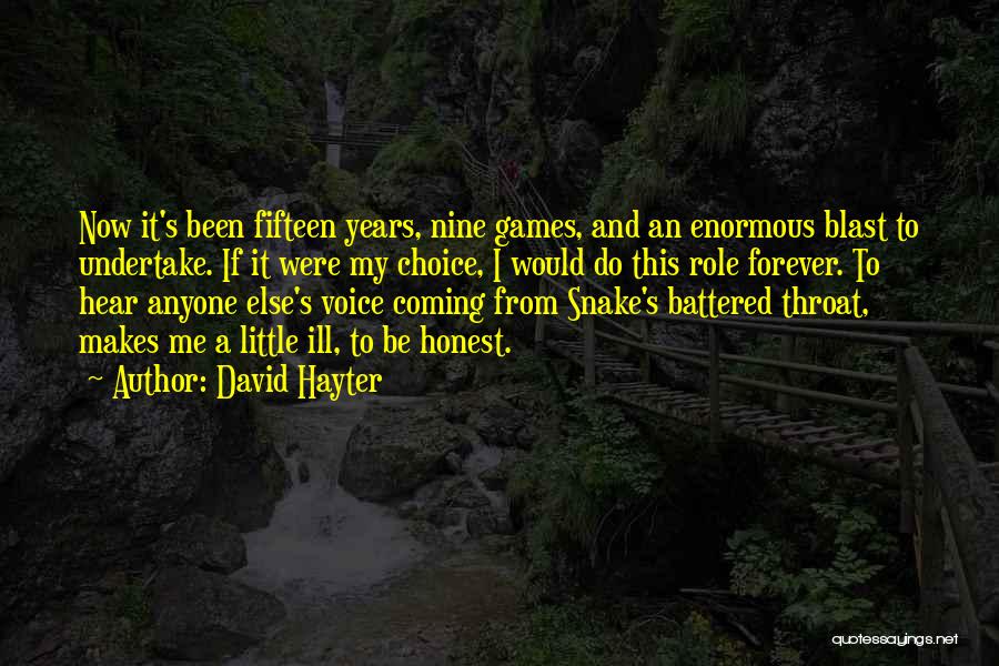 Nine Years Quotes By David Hayter