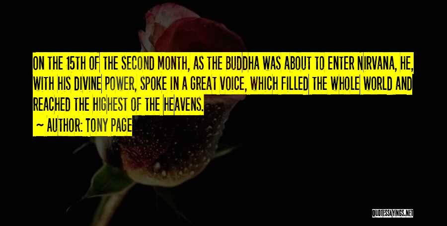 Nirvana Buddha Quotes By Tony Page