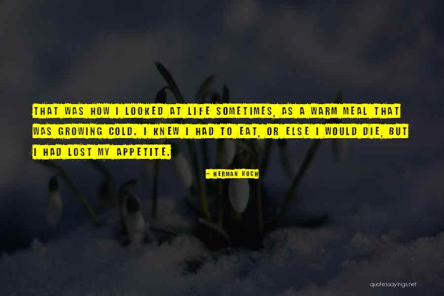 No Appetite To Eat Quotes By Herman Koch No Appetite To Eat Quotes By Herman Koch