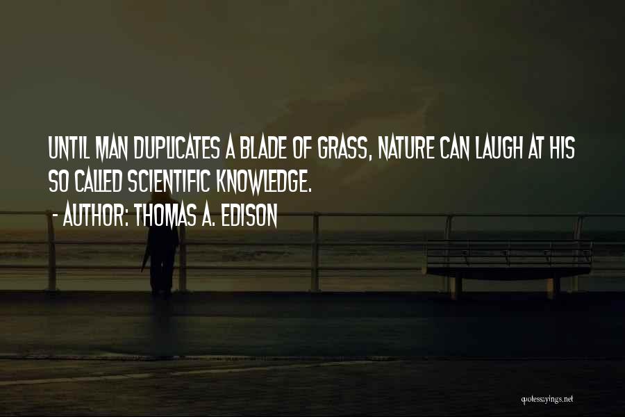 No Blade Of Grass Quotes By Thomas A. Edison