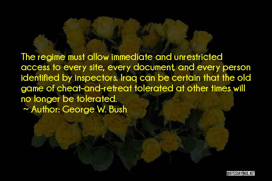 No Cheat Quotes By George W. Bush