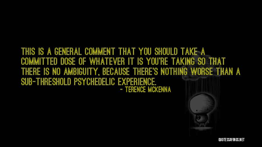 No Comment Quotes By Terence McKenna