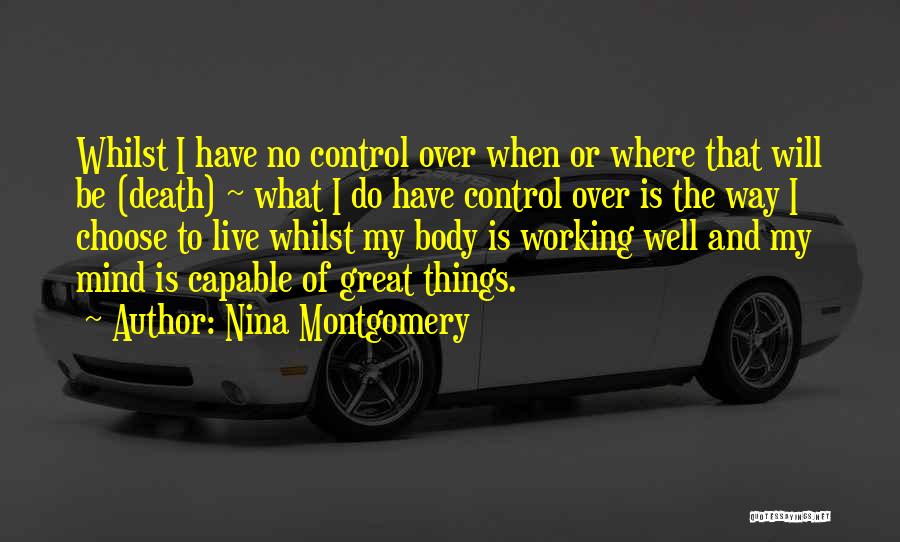 No Control Over Quotes By Nina Montgomery