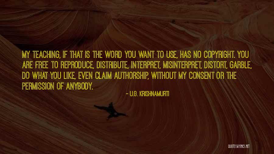 No Copyright Quotes By U.G. Krishnamurti No Copyright Quotes By U.G. Krishnamurti