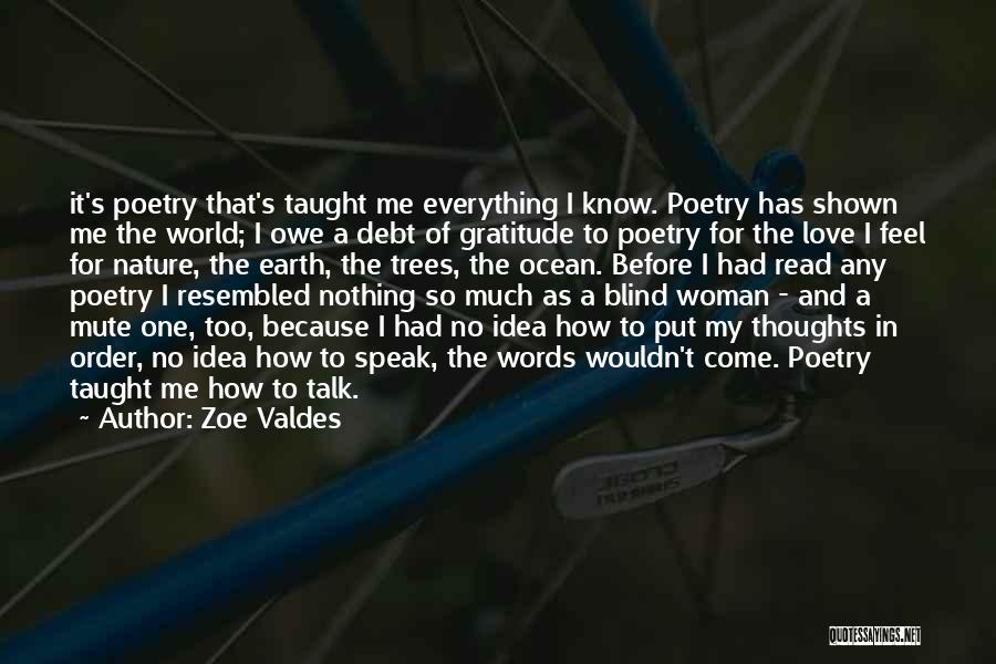 No Debt Of Gratitude Quotes By Zoe Valdes