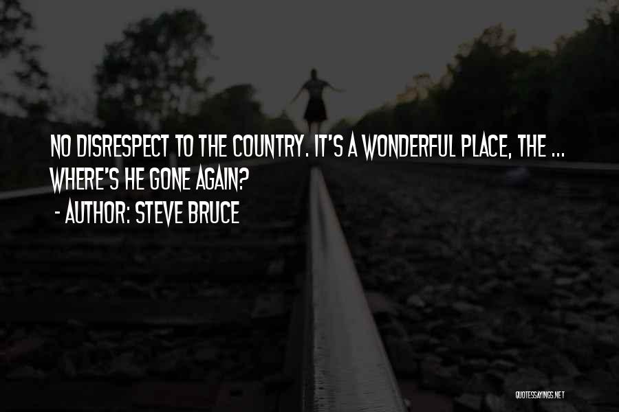 No Disrespect Quotes By Steve Bruce