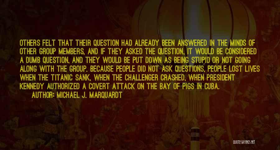 No Dumb Questions Quotes By Michael J. Marquardt
