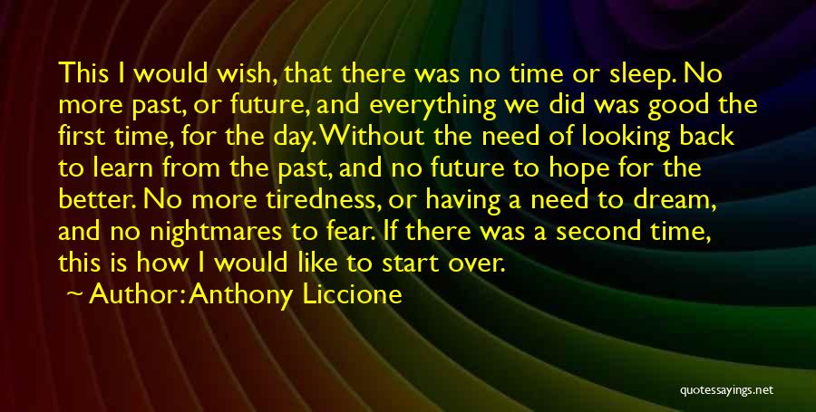 No Fear Of The Future Quotes By Anthony Liccione