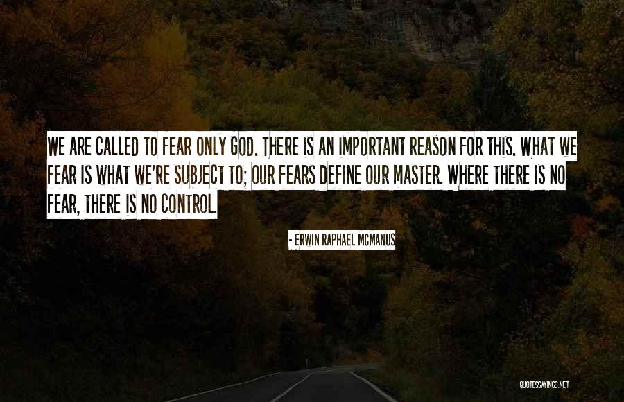 No God No Master Quotes By Erwin Raphael McManus