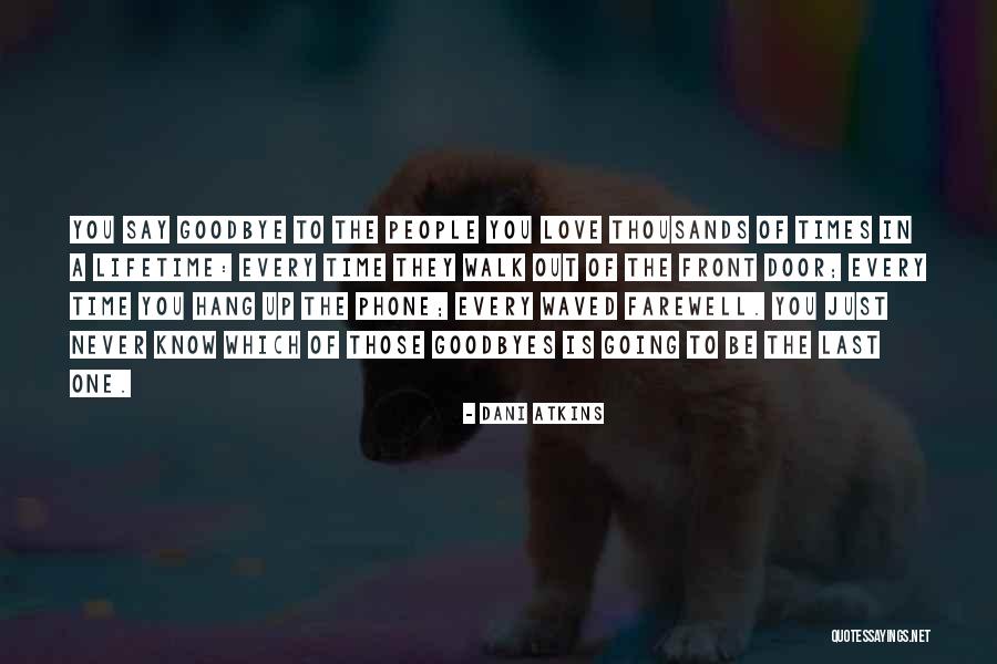 No Goodbyes Quotes By Dani Atkins No Goodbyes Quotes By Dani Atkins