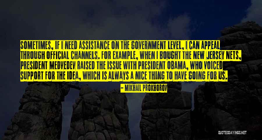 No Government Assistance Quotes By Mikhail Prokhorov