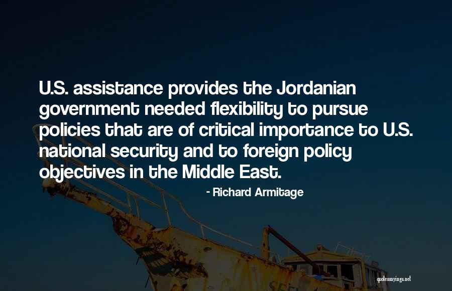No Government Assistance Quotes By Richard Armitage
