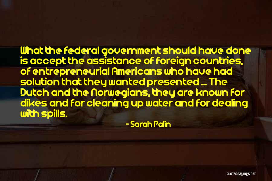 No Government Assistance Quotes By Sarah Palin