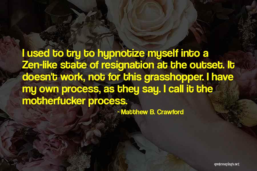 No Grasshopper It Is Not Quotes By Matthew B. Crawford No Grasshopper It Is Not Quotes By Matthew B. Crawford