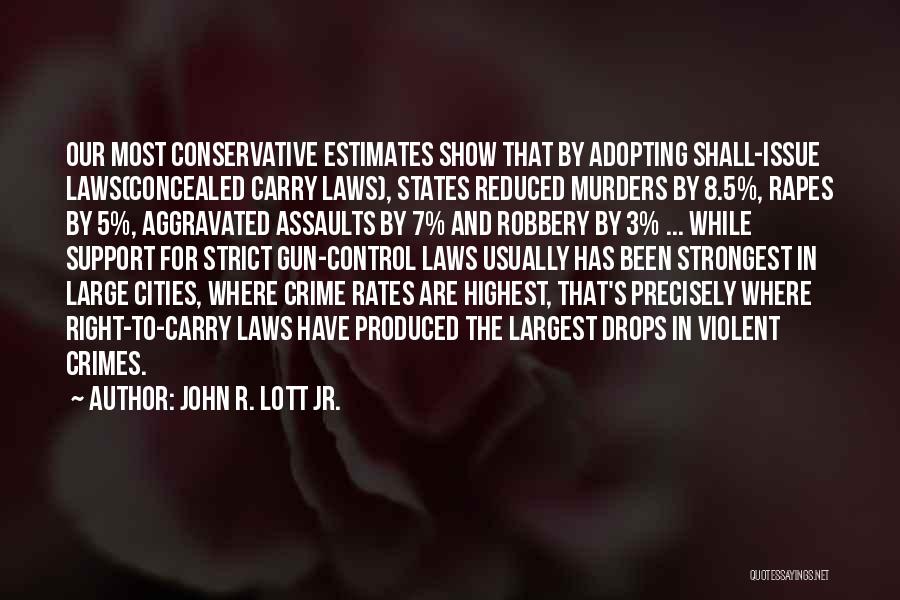 No Gun Control Quotes By John R. Lott Jr.