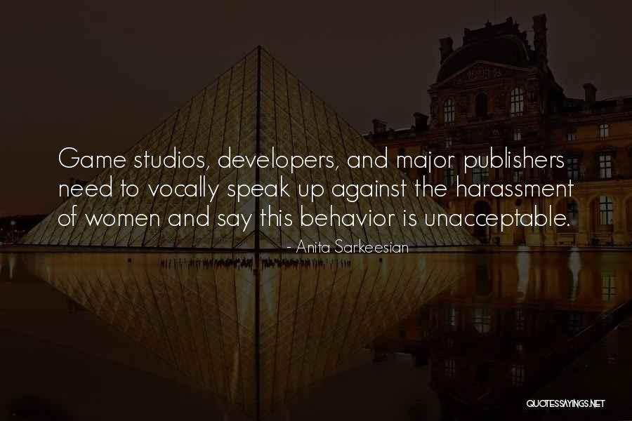 No Harassment Quotes By Anita Sarkeesian