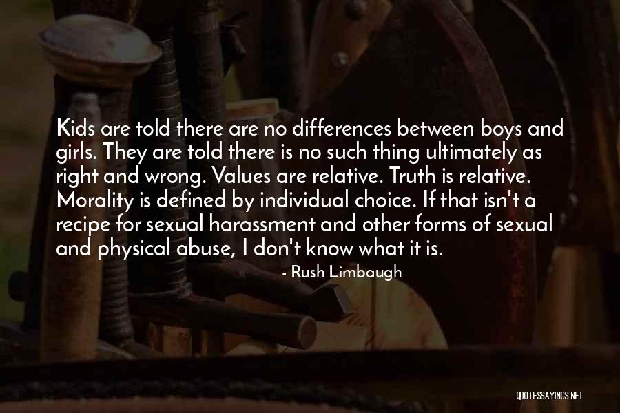No Harassment Quotes By Rush Limbaugh