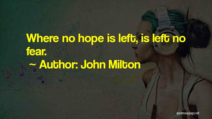 No Hope Left Quotes By John Milton