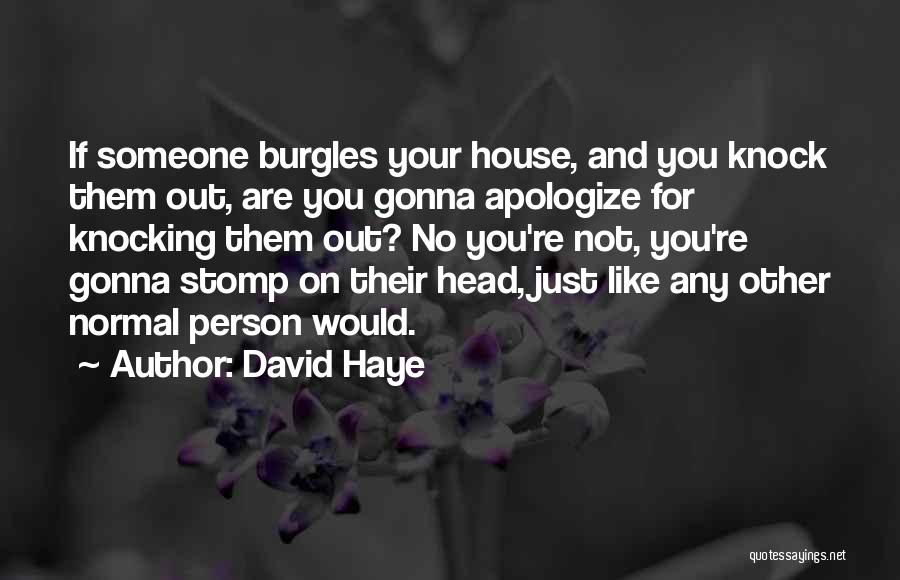 No House Quotes By David Haye