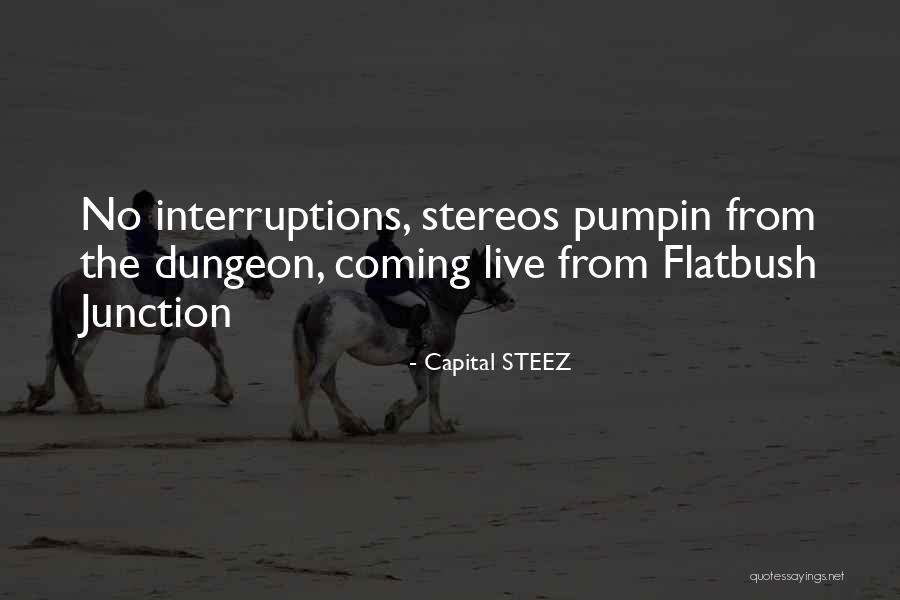 No Interruptions Quotes By Capital STEEZ