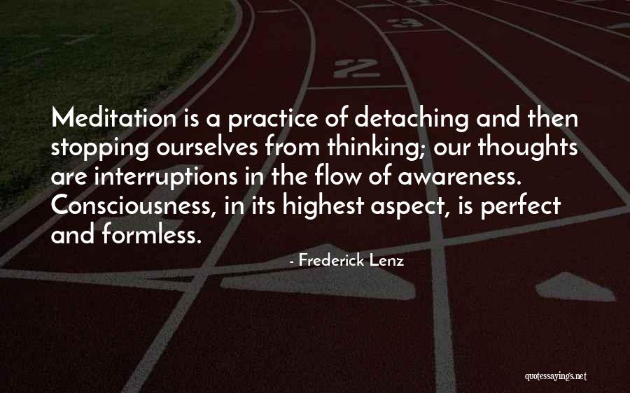 No Interruptions Quotes By Frederick Lenz