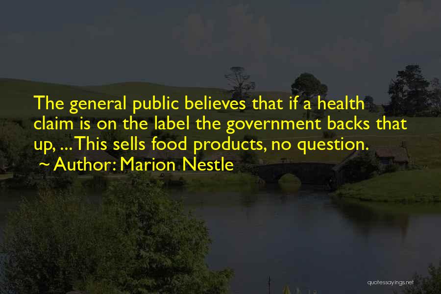 No Label Quotes By Marion Nestle