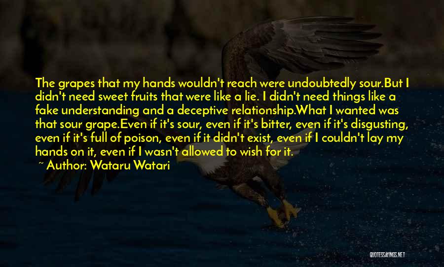 No Lie In Relationship Quotes By Wataru Watari