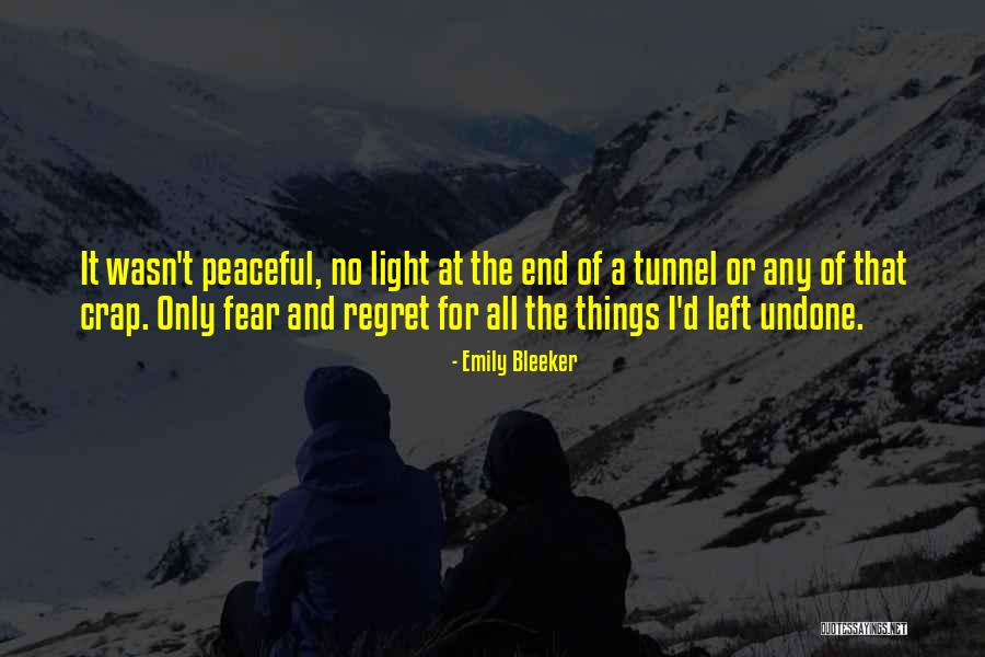 No Light At The End Of The Tunnel Quotes By Emily Bleeker No Light At The End Of The Tunnel Quotes By Emily Bleeker