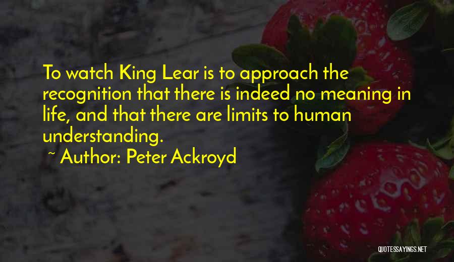 No Limits In Life Quotes By Peter Ackroyd