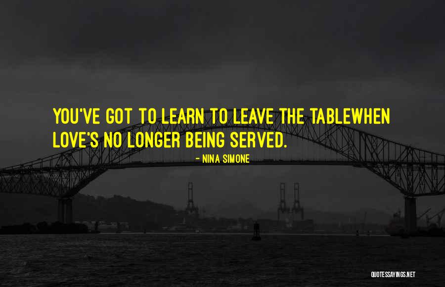 No Longer Love You Quotes By Nina Simone No Longer Love You Quotes By Nina Simone
